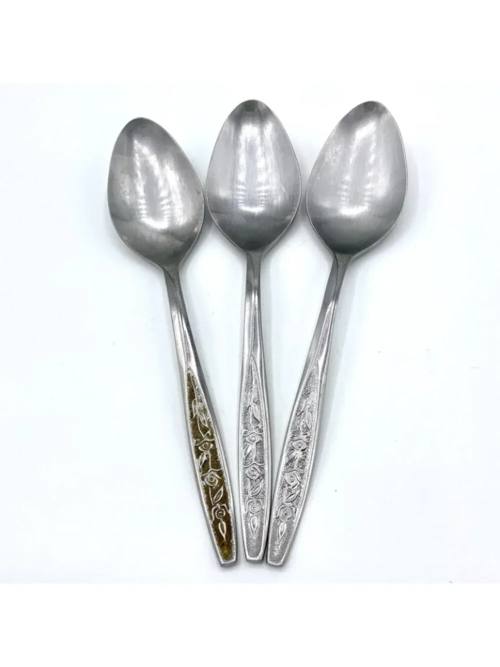 Vtg EKCO Eterna Rose Cotillion Stainless Flatware Lot of 11 Dinner Forks Spoon